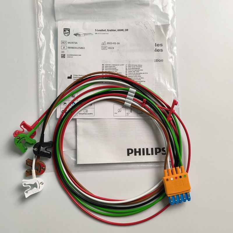 PHILIP Orijinal CBL 5 Leadset, Grabber, AAMI, OR. REF M1973A veya 989803125861