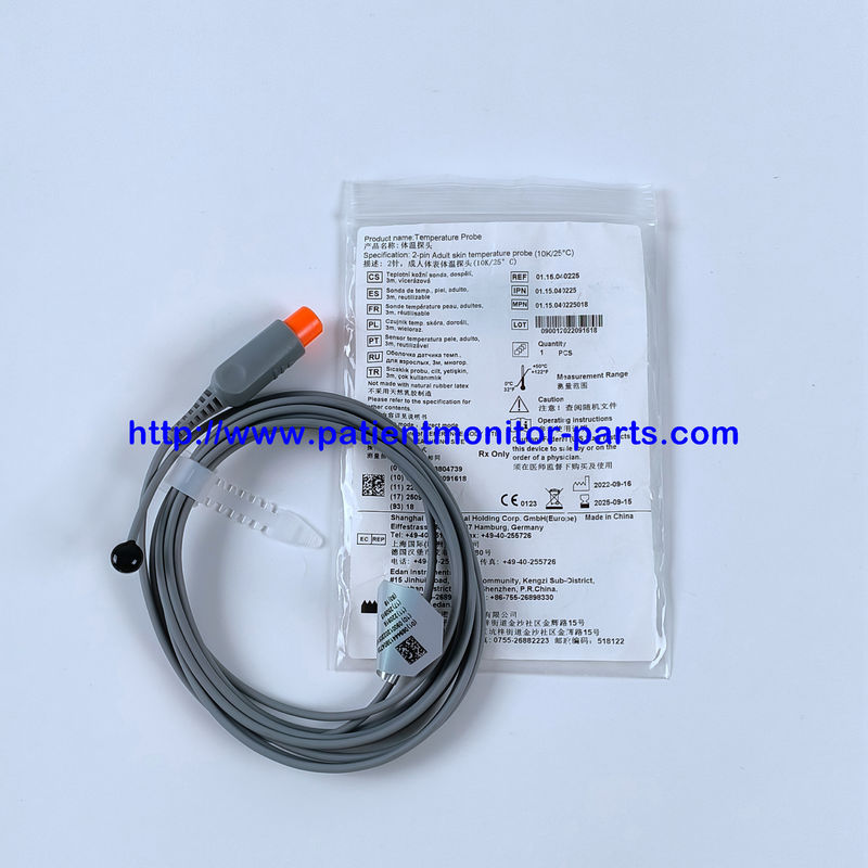 EDAN 2-Pin Yetişkin Cilt Sıcaklığı Sondu ((10/25°C) REF:01.05.040225 MPN:01.05.040225018