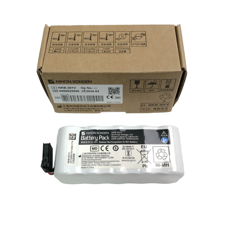 NIHONKOHDEN NKB-301V Kapalı Yeniden Şarj Edilebilir Ni-MH Pil Adli Voltaj 12v Adli Kapasite 2800mAh
